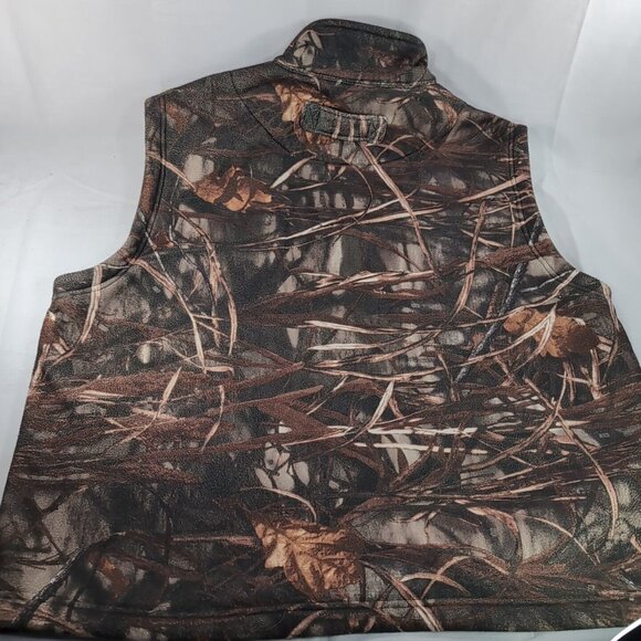 Ducks Unlimited Canada Mens XXL Camo Fleece Hunting Vest Zip Green Brown 120F096 - Picture 12 of 14